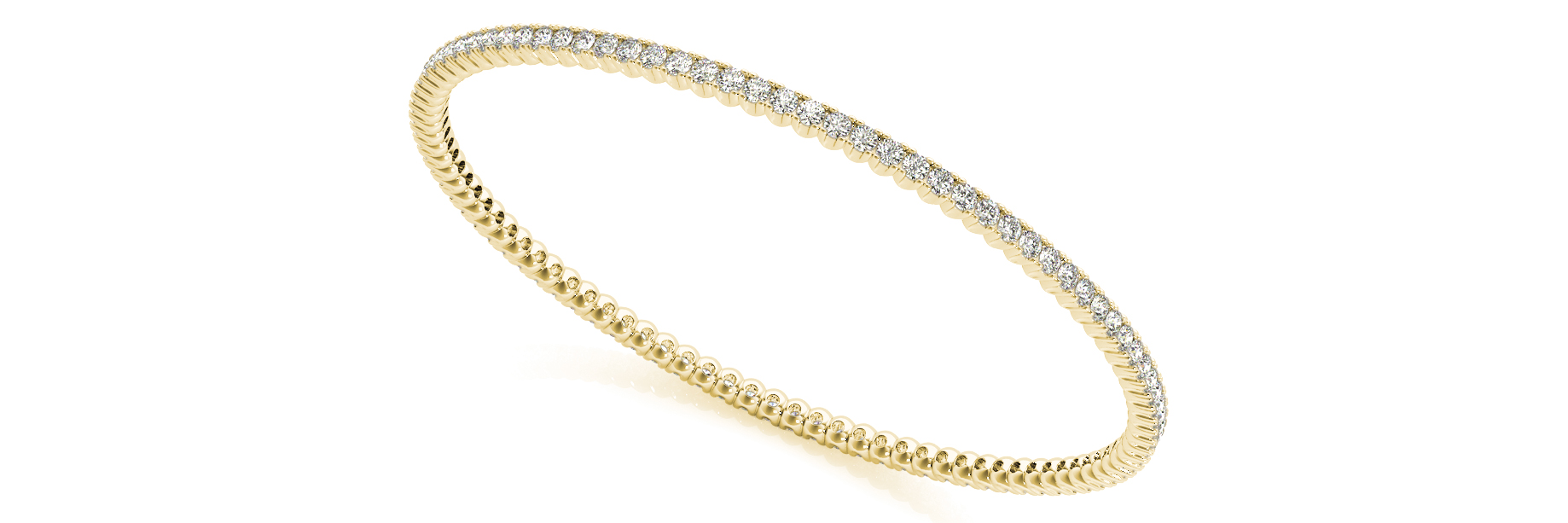 2 3/4 ct tw 14kt gold White Bracelet 93 - .03PT Round