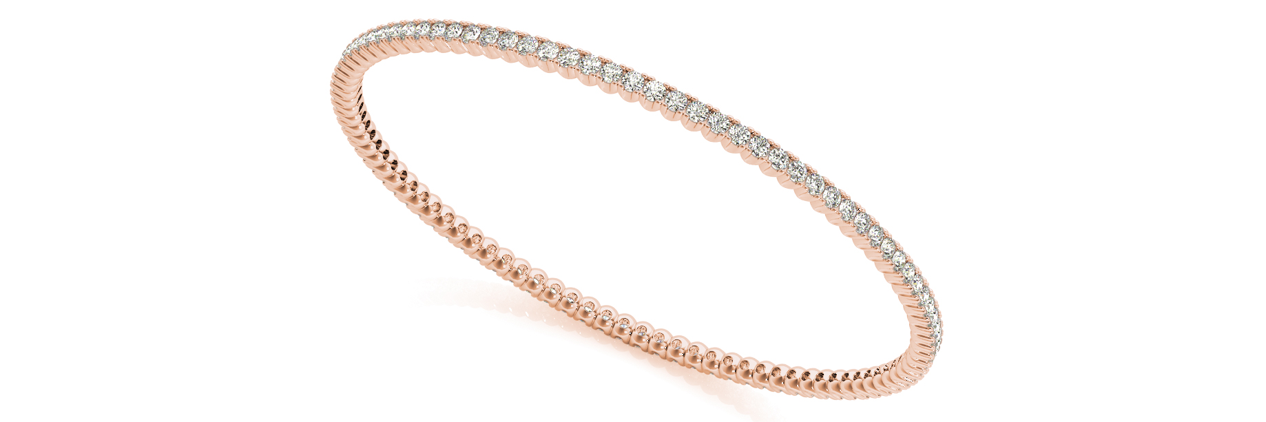 2 3/4 ct tw 14kt gold White Bracelet 93 - .03PT Round