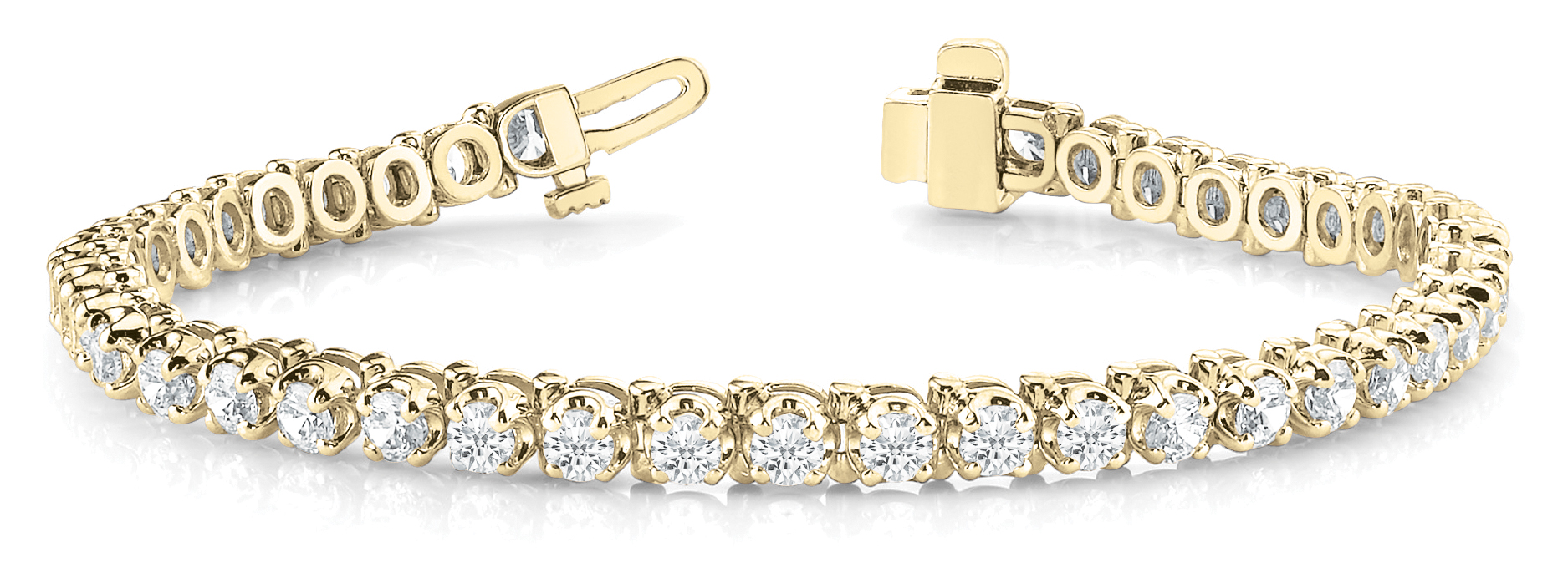 3/4 ct tw 14kt gold White Bracelet 56 - .013PT Round