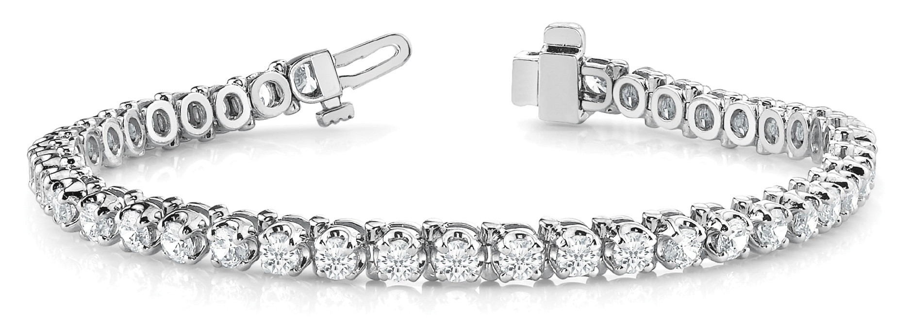 3/4 ct tw 14kt gold White<br>
Bracelet 56 - .013PT<br>
Round