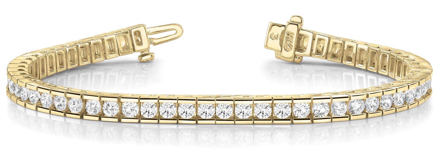 10 1/2 ct tw 14kt gold White Bracelet 42 - .25PT Round