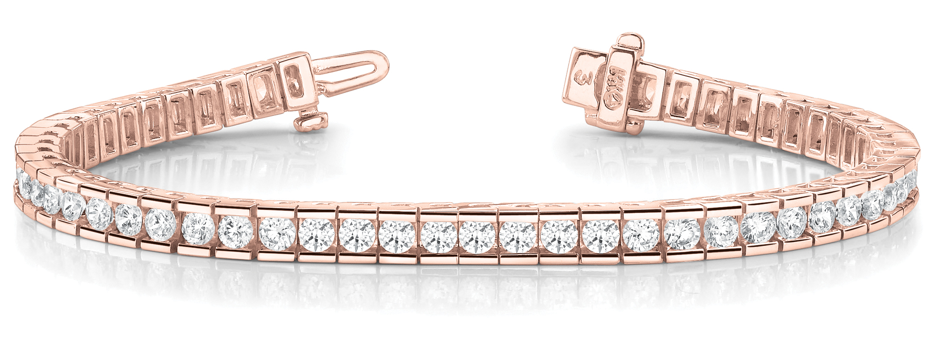 10 1/2 ct tw 14kt gold White Bracelet 42 - .25PT Round