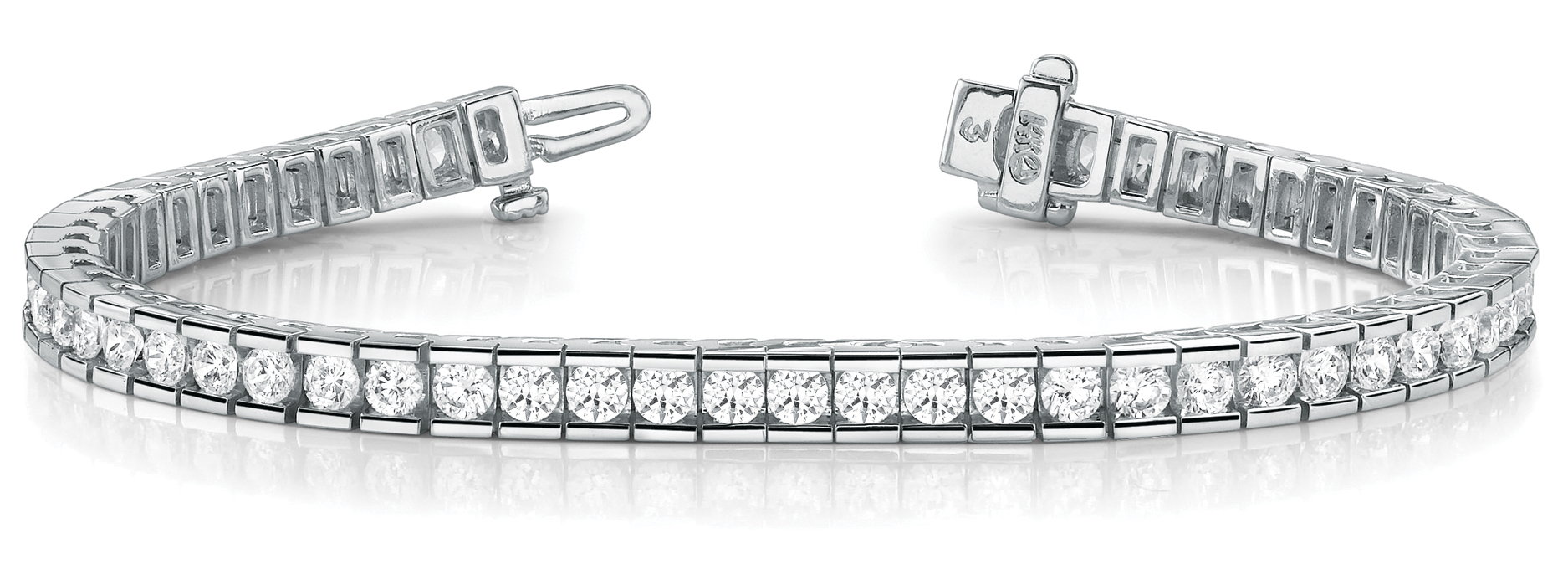 10 1/2 ct tw 14kt gold<br>
White Bracelet 42 - .25PT<br>
Round
