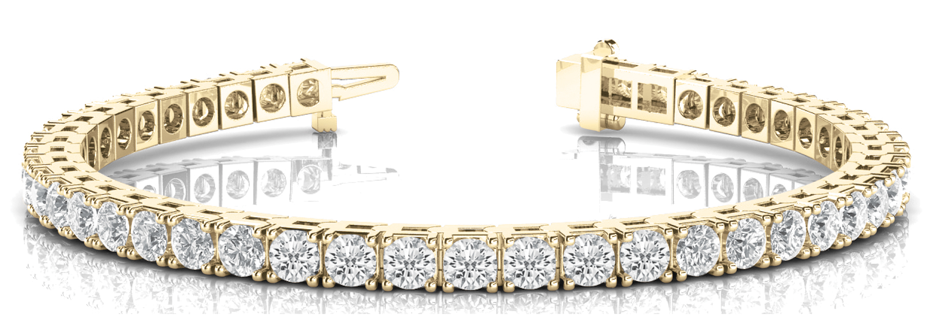 1 1/2 ct tw 14kt gold White Bracelet 74 - .02PT Round