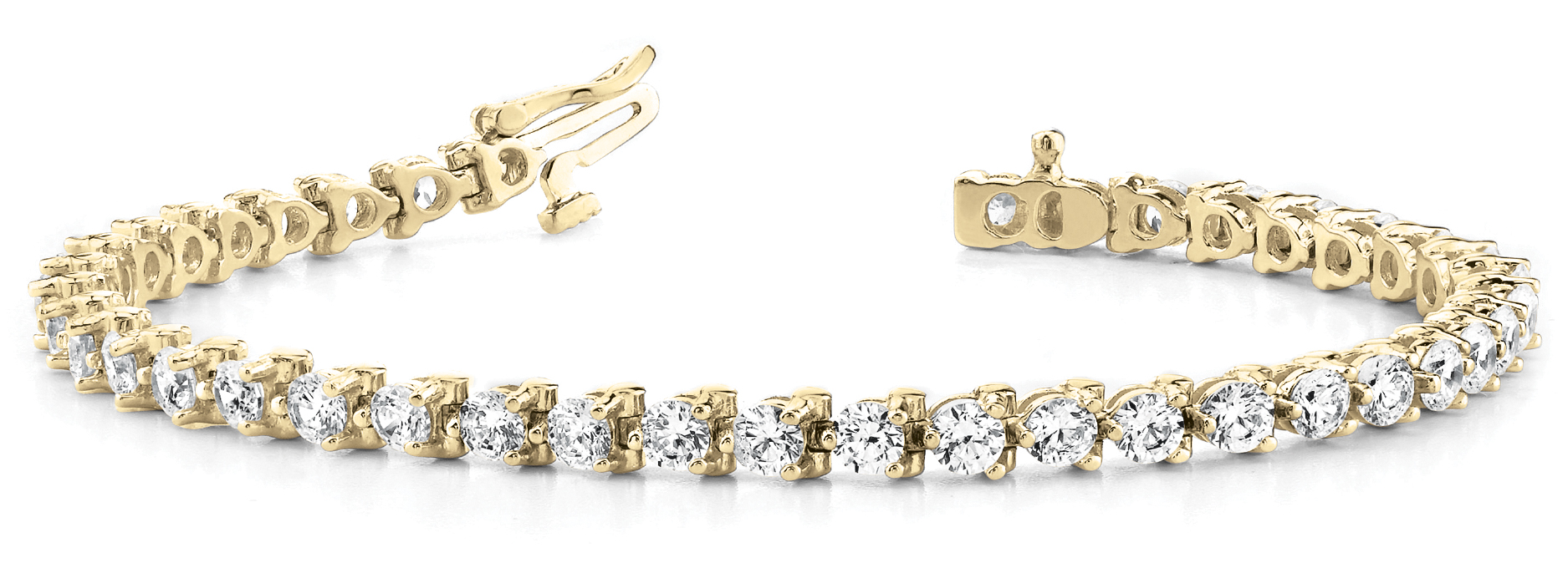 1 ct tw 14kt gold White Bracelet 50 - .02PT Round