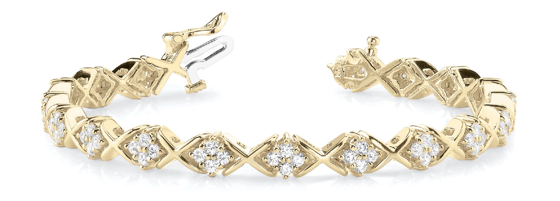 2 1/6 ct tw 14kt gold White Bracelet 72 - .03PT Round