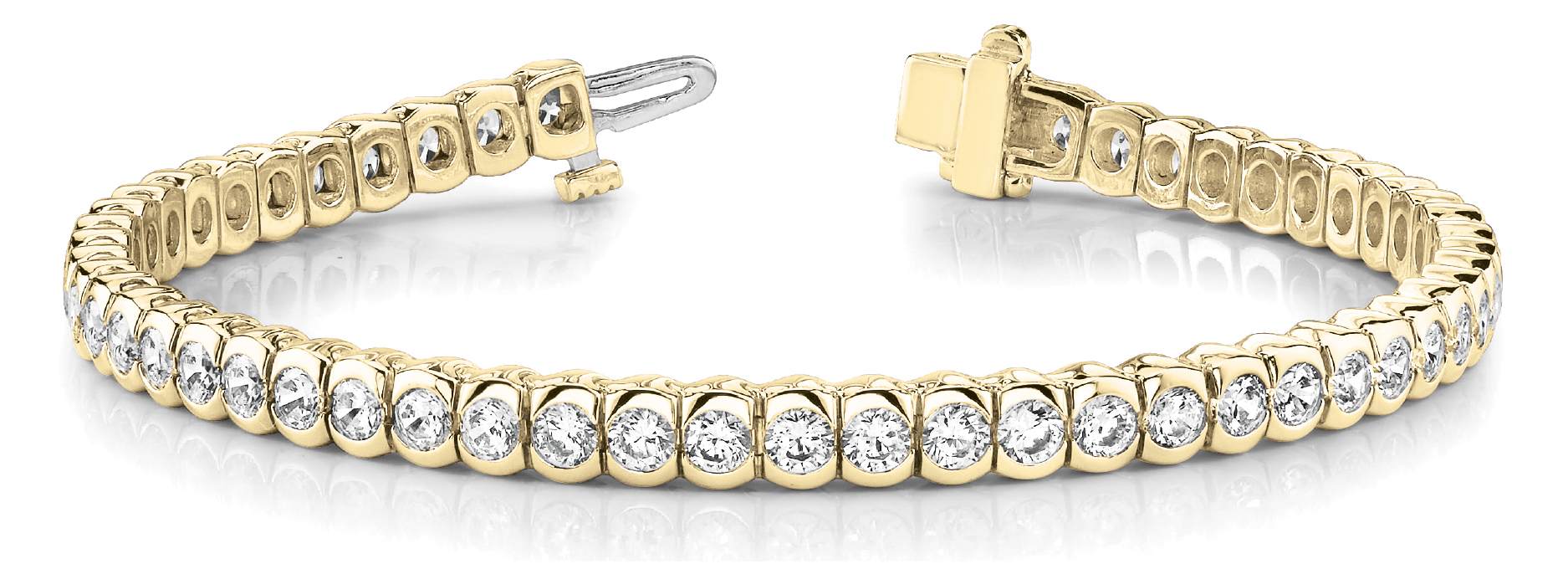 5 ct tw 14kt gold White Bracelet 60 - .084PT Round