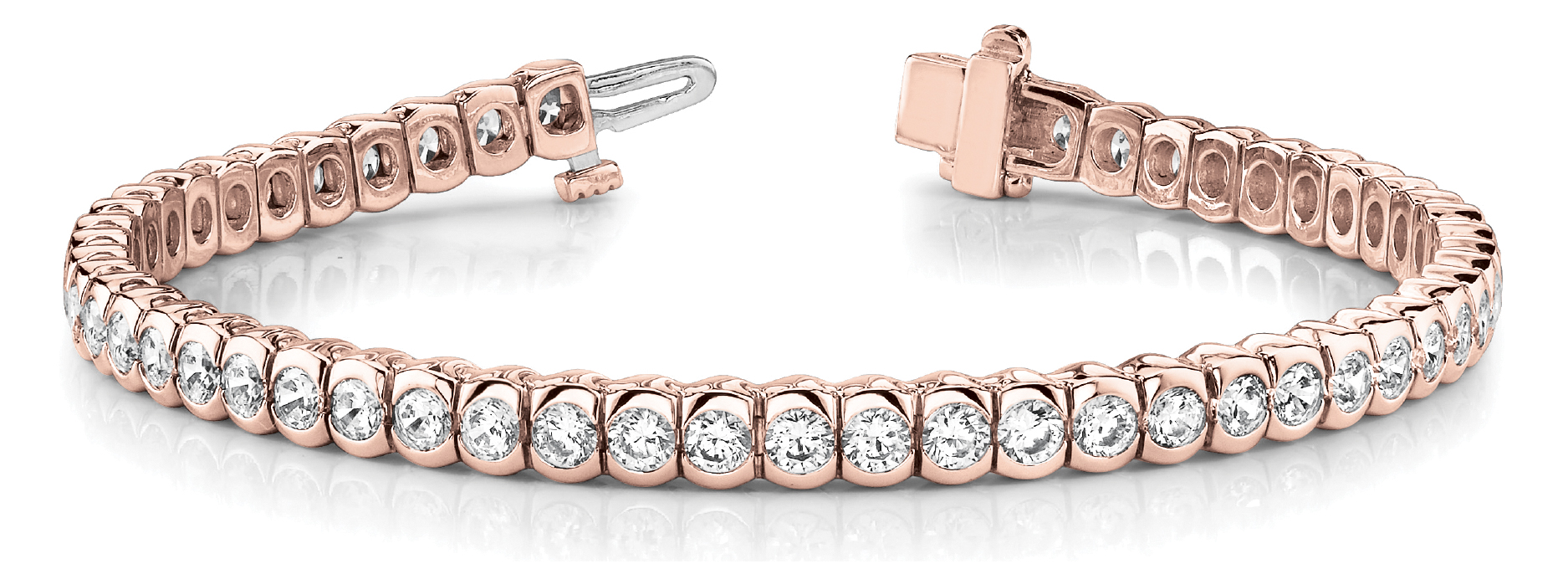 5 ct tw 14kt gold White Bracelet 60 - .084PT Round