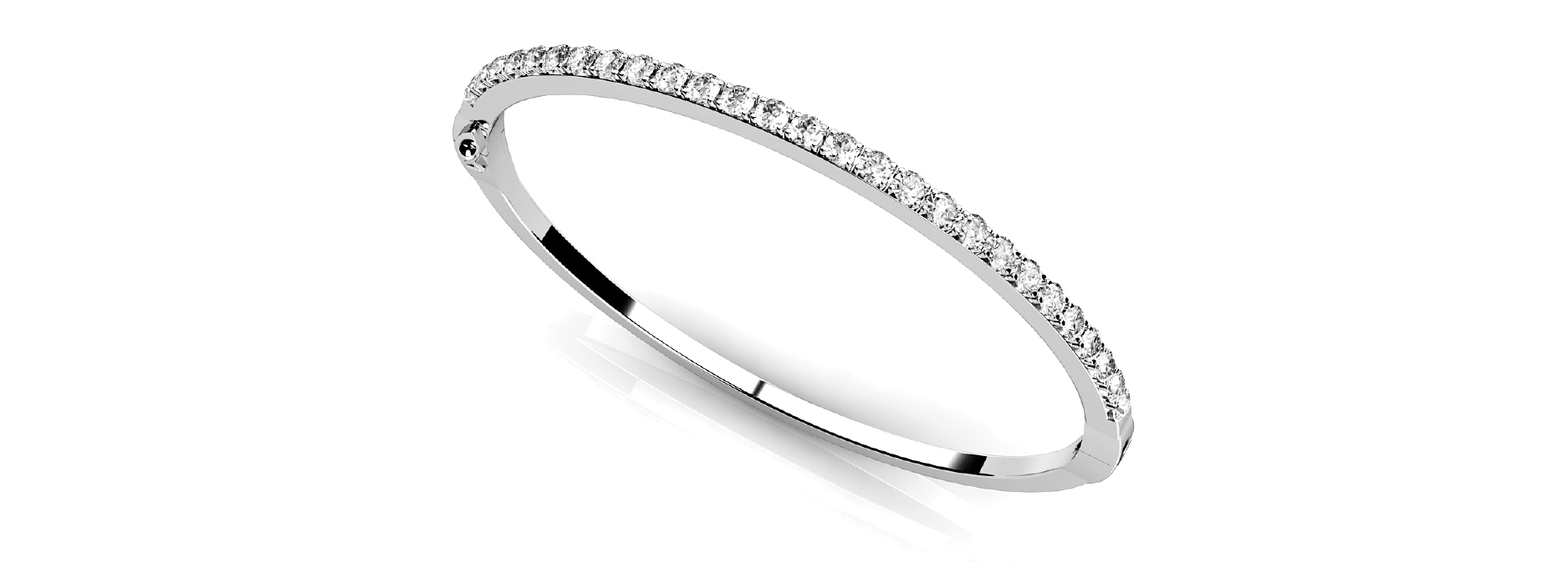 1 ct tw 14kt gold White Bracelet 39 - .025PT Round