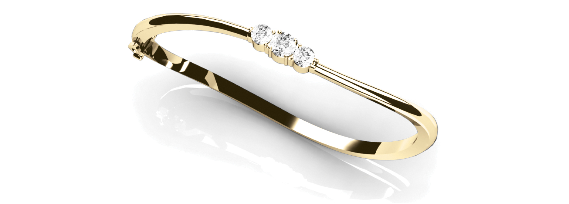 1/4 ct tw 14kt gold White Bracelet 2 - .06PT Round ,1 - .14PT Round