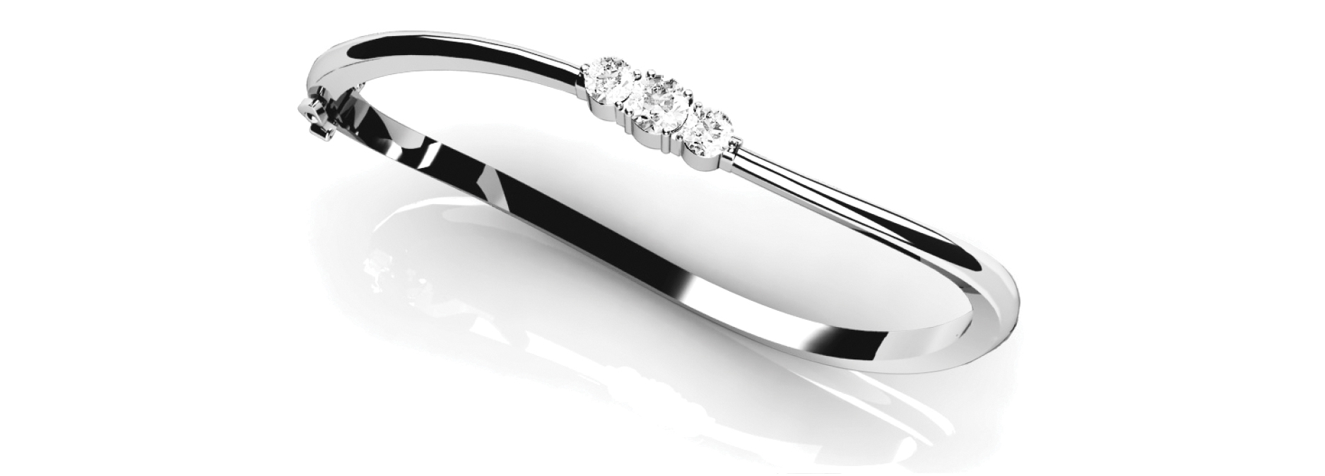 1/4 ct tw 14kt gold White Bracelet 2 - .06PT Round ,1 - .14PT Round