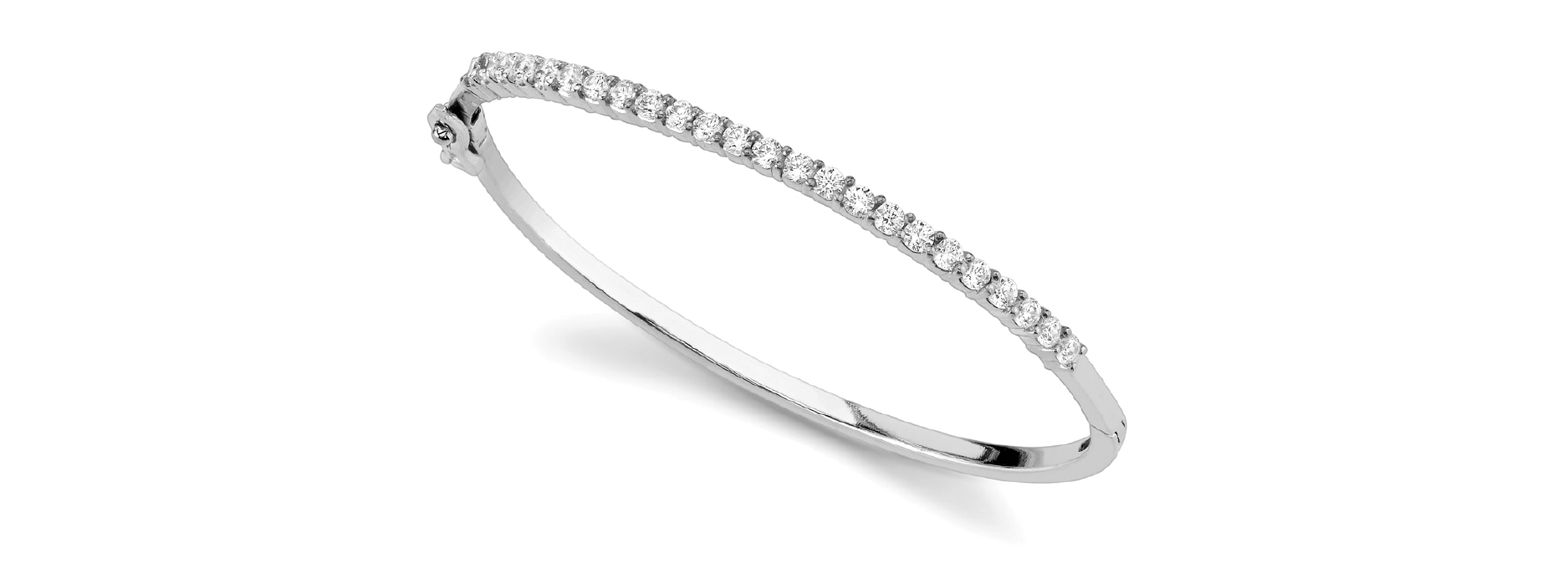 1 ct tw 14kt gold White Bracelet 27 - .036PT Round