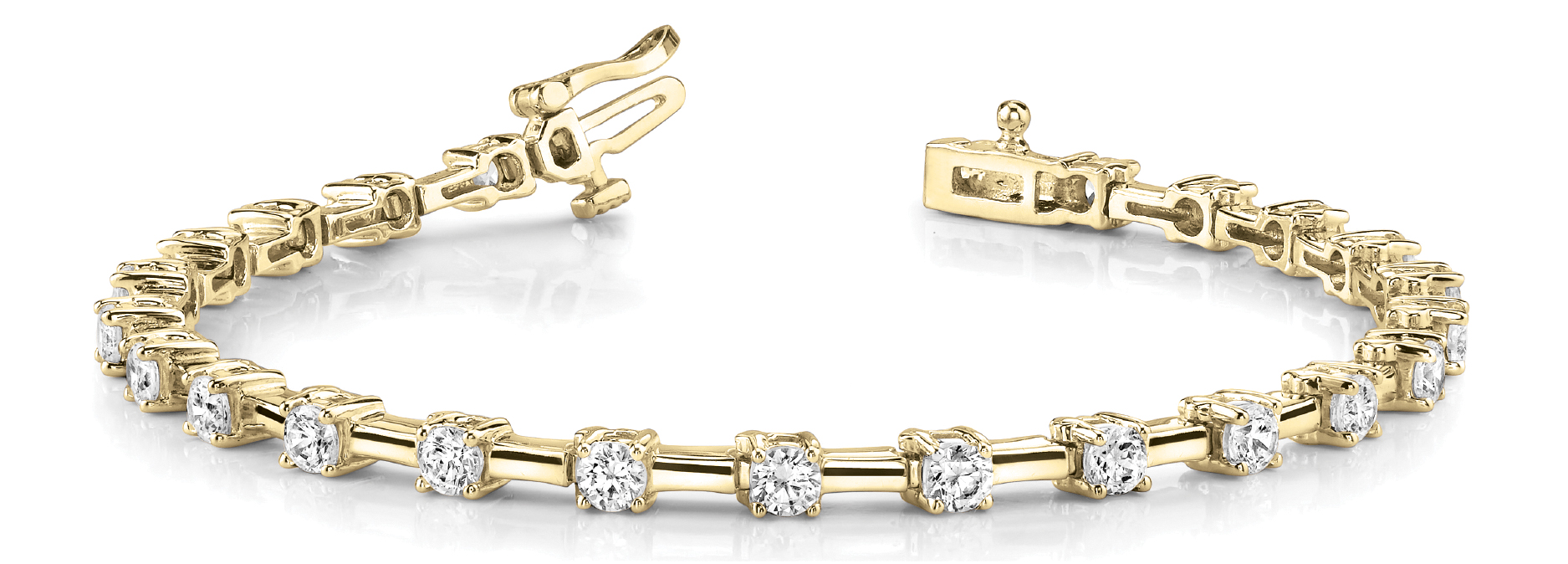 1 ct tw 14kt gold White Bracelet 31 - .033PT Round