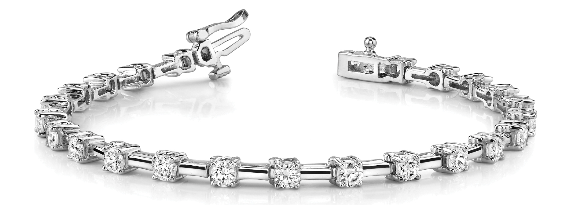 1 ct tw 14kt gold White Bracelet 31 - .033PT Round