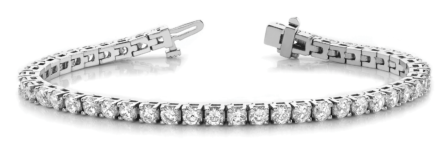 5 1/8 ct tw 14kt gold White Bracelet 57 - .087PT Round