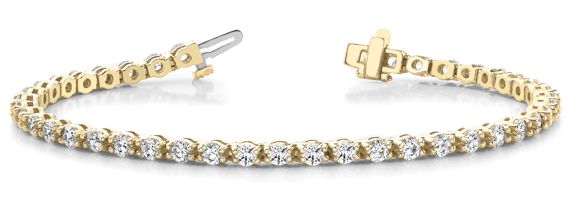 2 1/6 ct tw 14kt gold White Bracelet 54 - .038PT Round