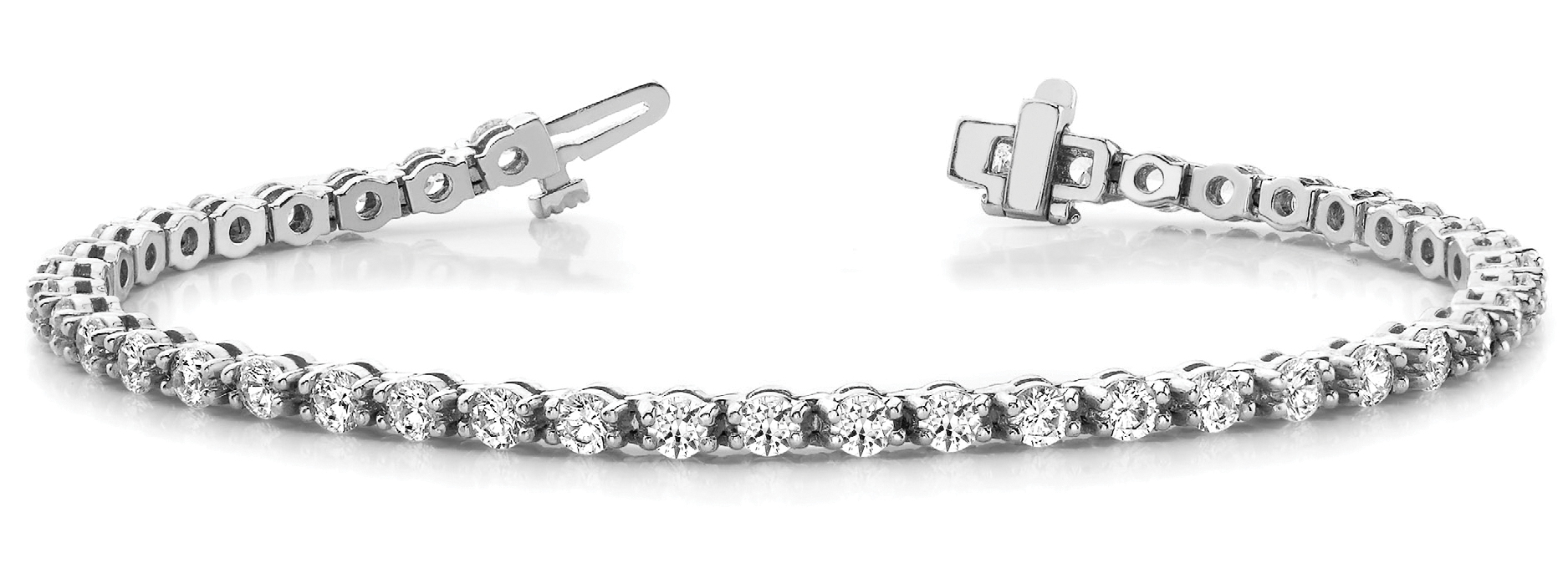 2 1/6 ct tw 14kt gold White Bracelet 54 - .038PT Round
