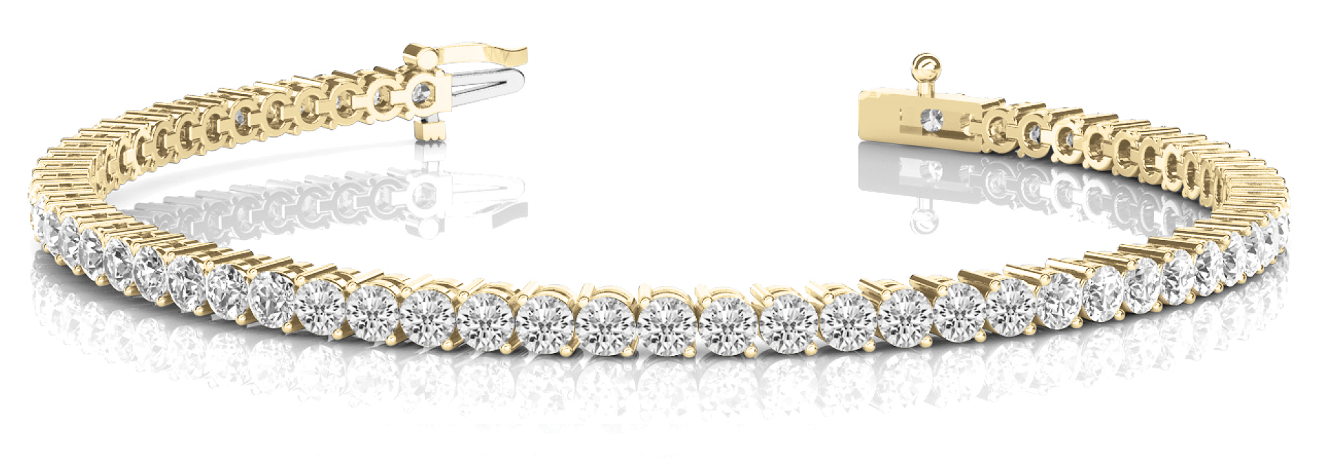 1 ct tw 14kt gold White Bracelet 72 - .014PT Round