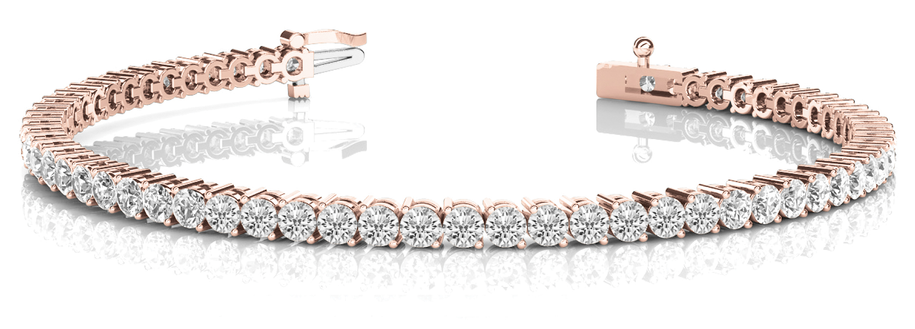 1 ct tw 14kt gold White Bracelet 72 - .014PT Round