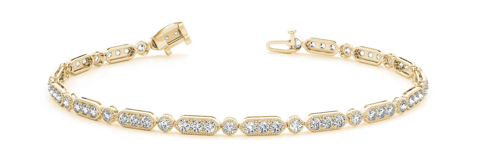 5/8 ct tw 14kt gold White Bracelet 64 - .01PT Round