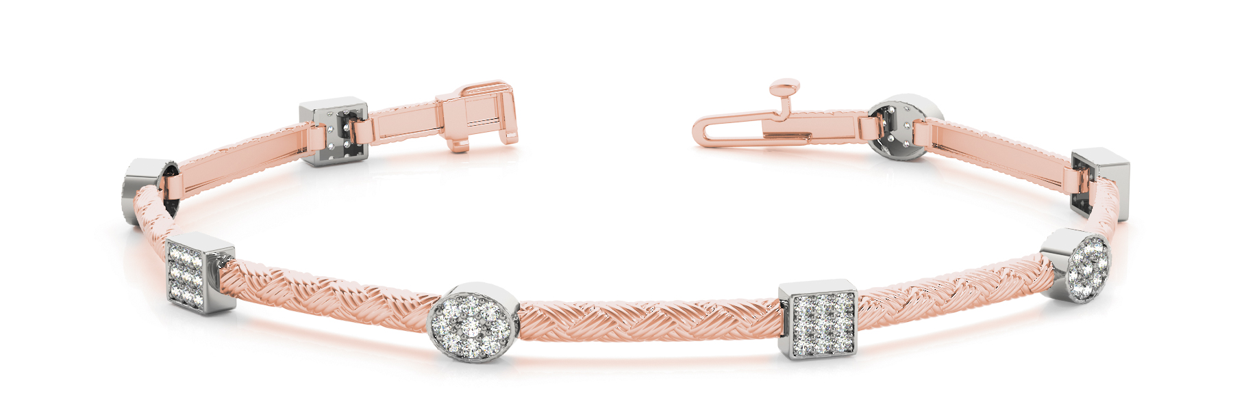 1/2 ct tw 14kt gold White Bracelet 72 - .0075PT Round