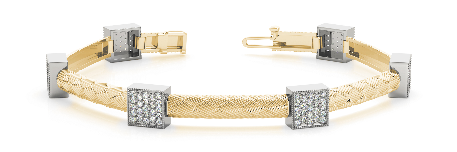 1 ct tw 14kt gold White Bracelet 138 - .0075PT Round