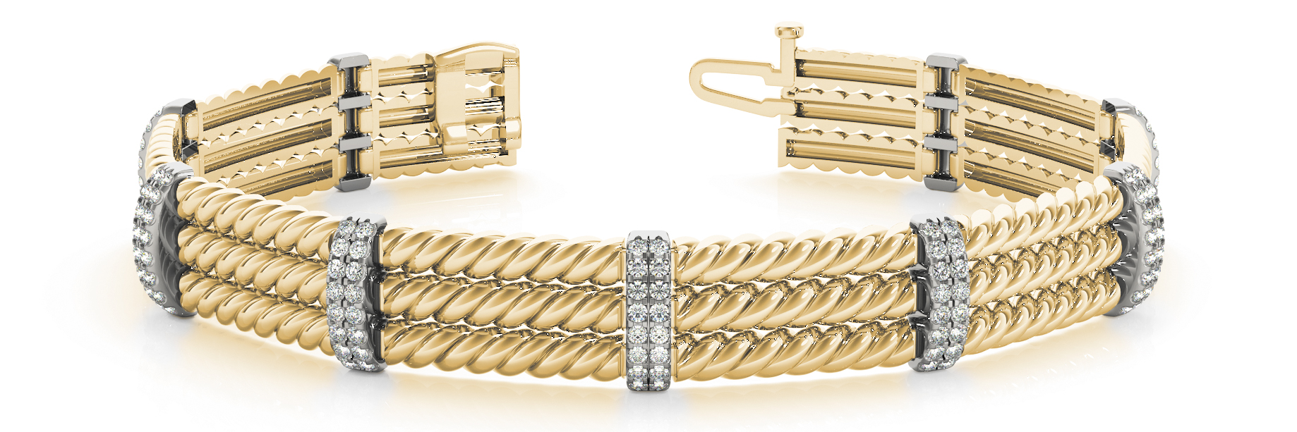 1 3/8 ct tw 14kt gold White Bracelet 144 - .01PT Round
