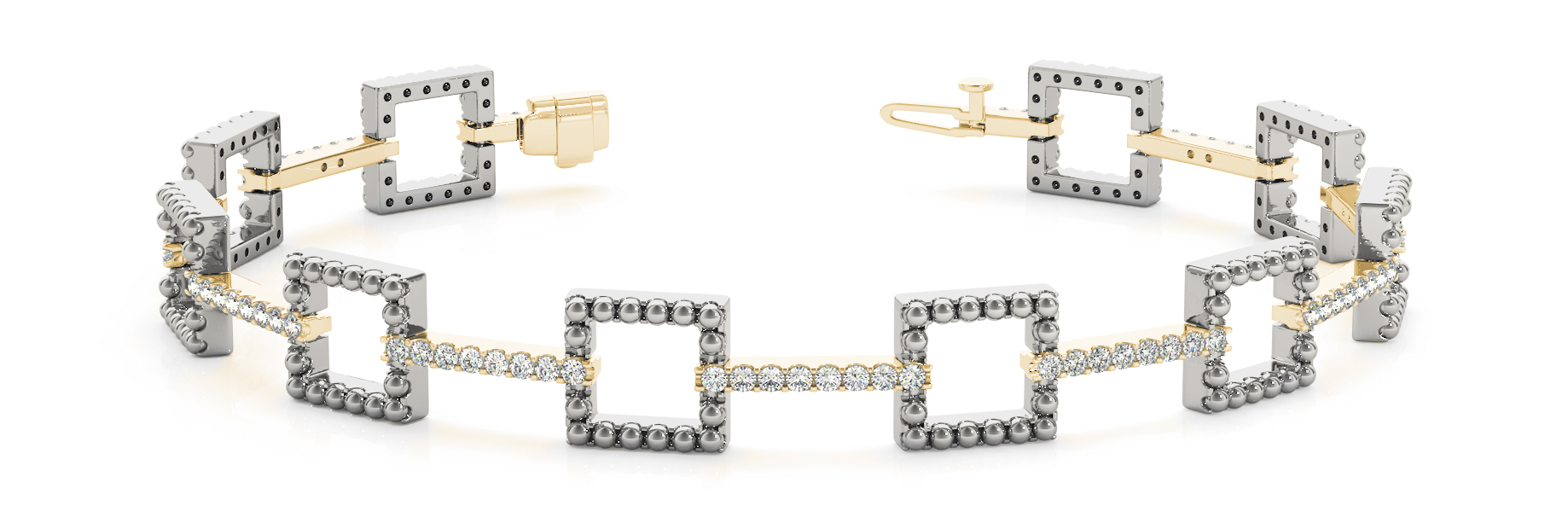 3/4 ct tw 14kt gold White Bracelet 82 - .01PT Round