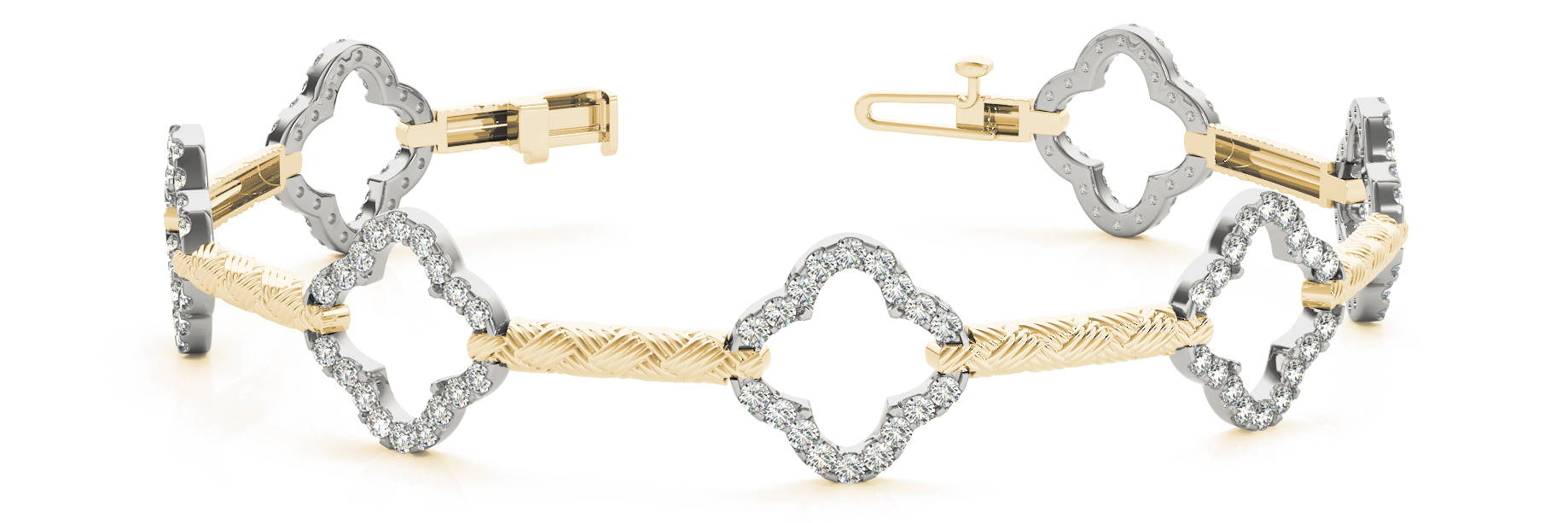 1 1/4 ct tw 14kt gold White Bracelet 126 - .01PT Round
