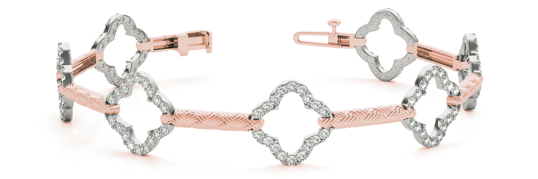 1 1/4 ct tw 14kt gold White Bracelet 126 - .01PT Round