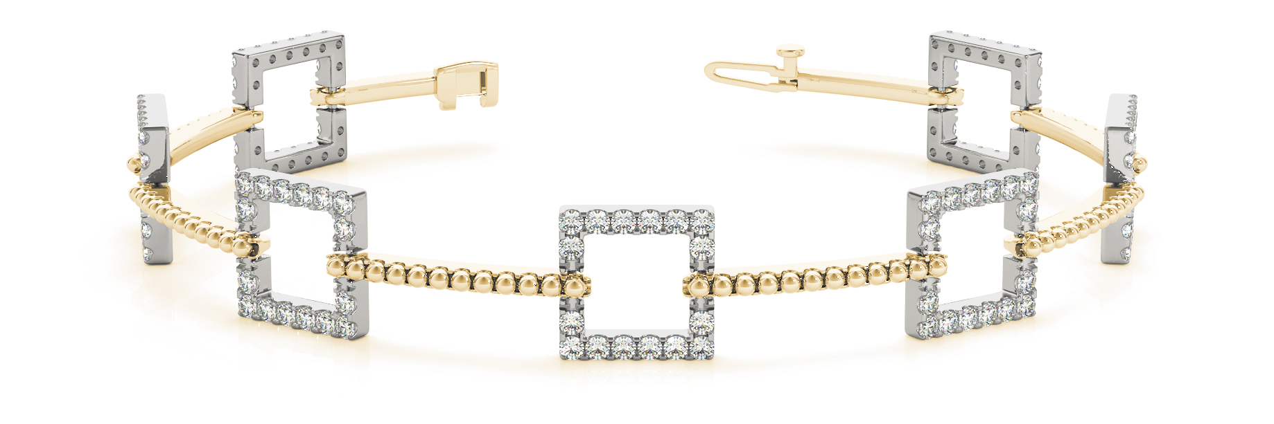 1 1/8 ct tw 14kt gold White Bracelet 112 - .01PT Round