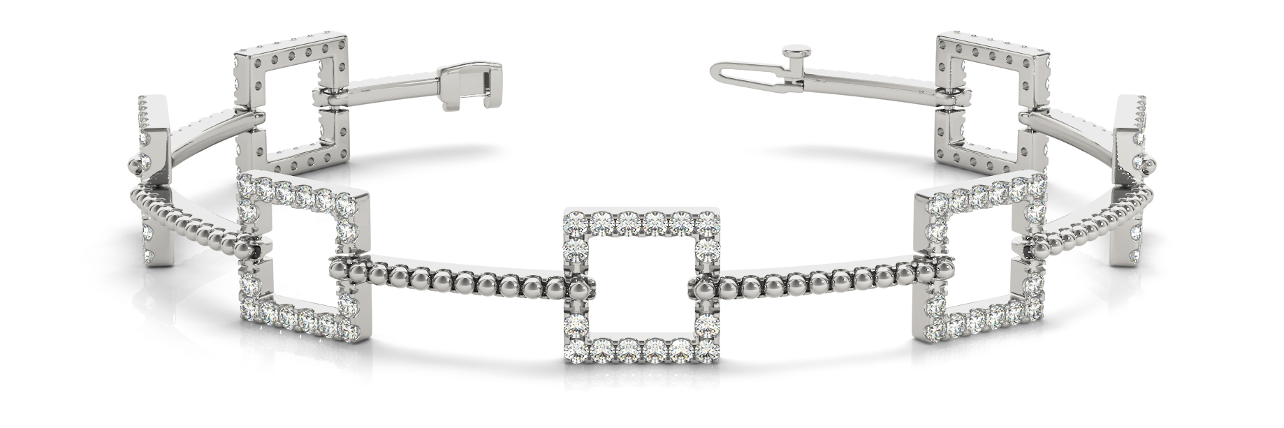 1 1/8 ct tw 14kt gold White Bracelet 112 - .01PT Round