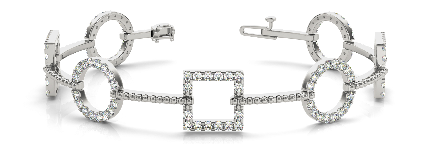 1 1/8 ct tw 14kt gold White Bracelet 112 - .01PT Round