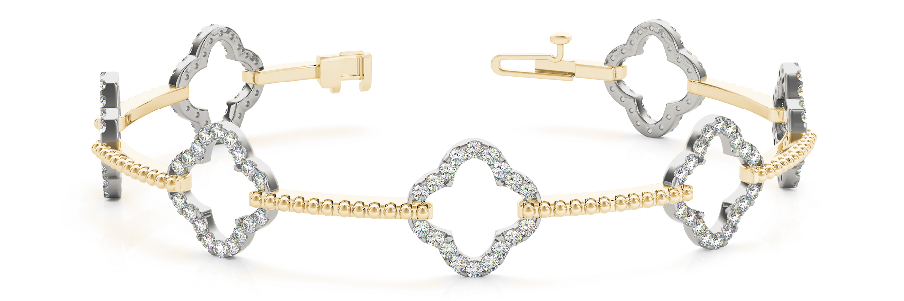 1 1/4 ct tw 14kt gold White Bracelet 126 - .01PT Round