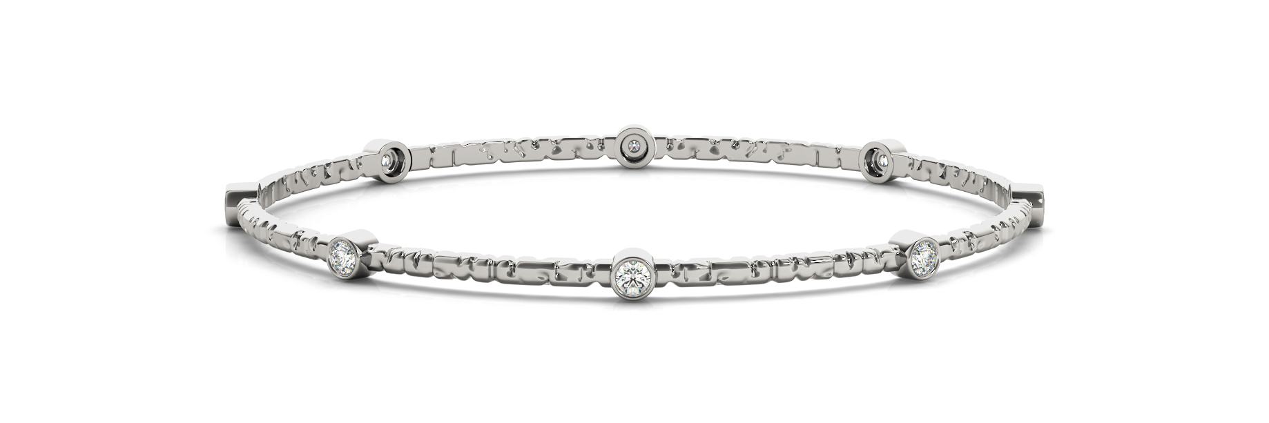 1/4 ct tw 14kt gold White Bracelet 8 - .03PT Round