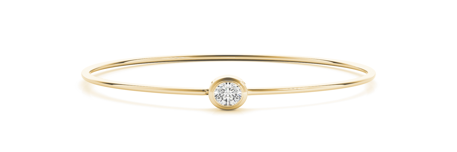 1/2 ct tw 14kt gold White Bracelet 1 - 6x4.3 Oval