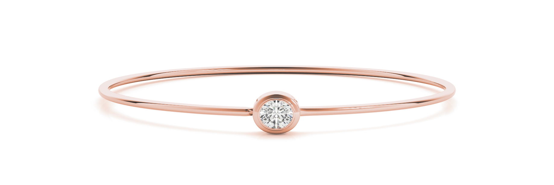 1/2 ct tw 14kt gold White Bracelet 1 - 6x4.3 Oval