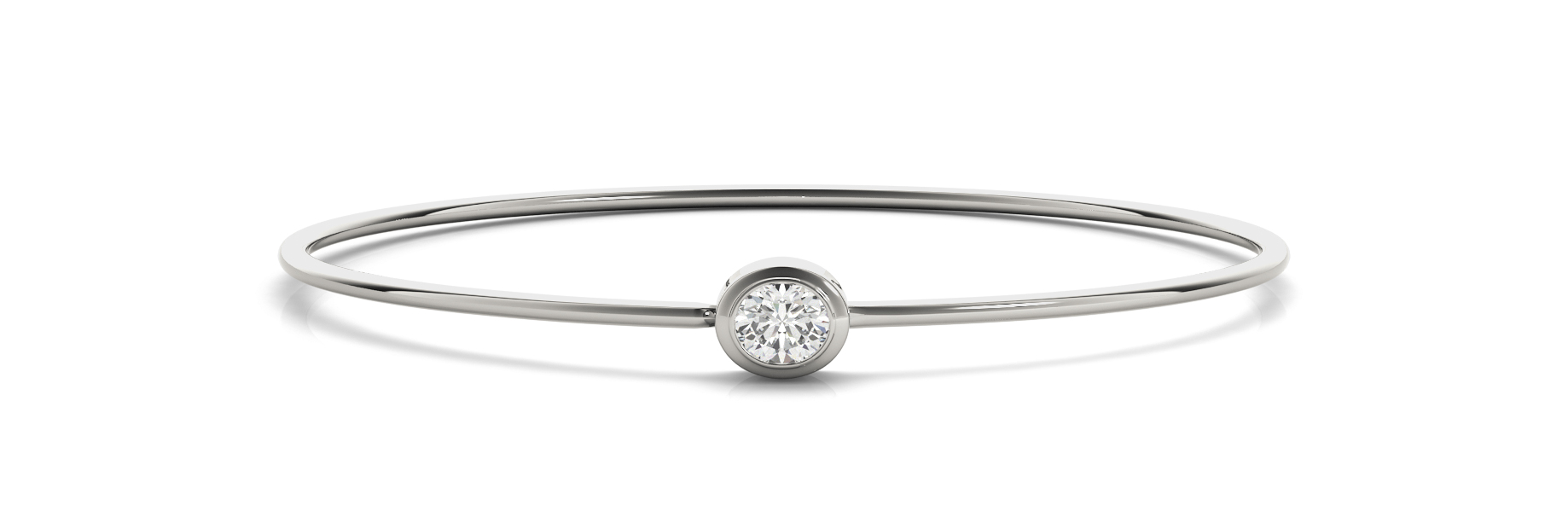 1/2 ct tw 14kt gold White Bracelet 1 - 6x4.3 Oval