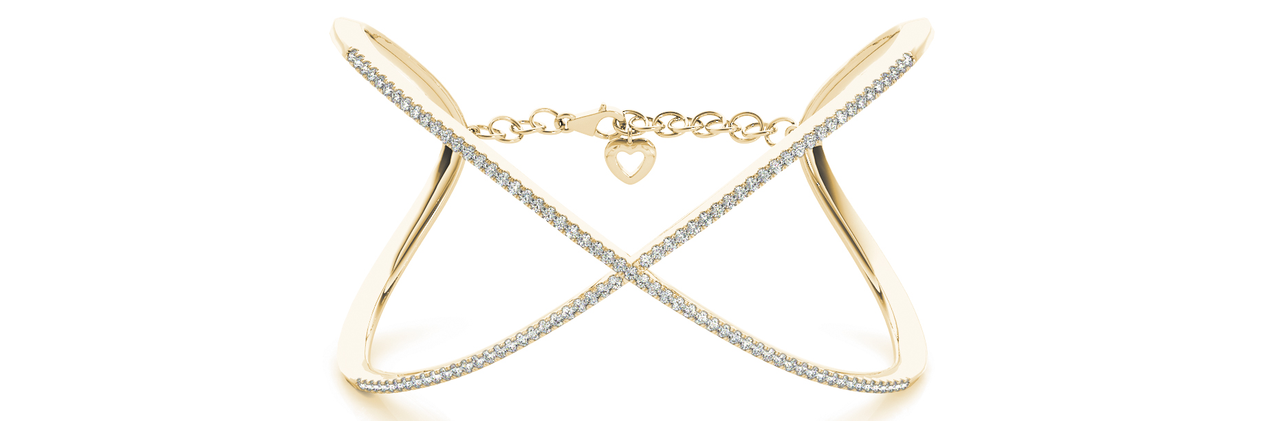 1 5/8 ct tw 14kt gold White Bracelet 109 - .015PT Round