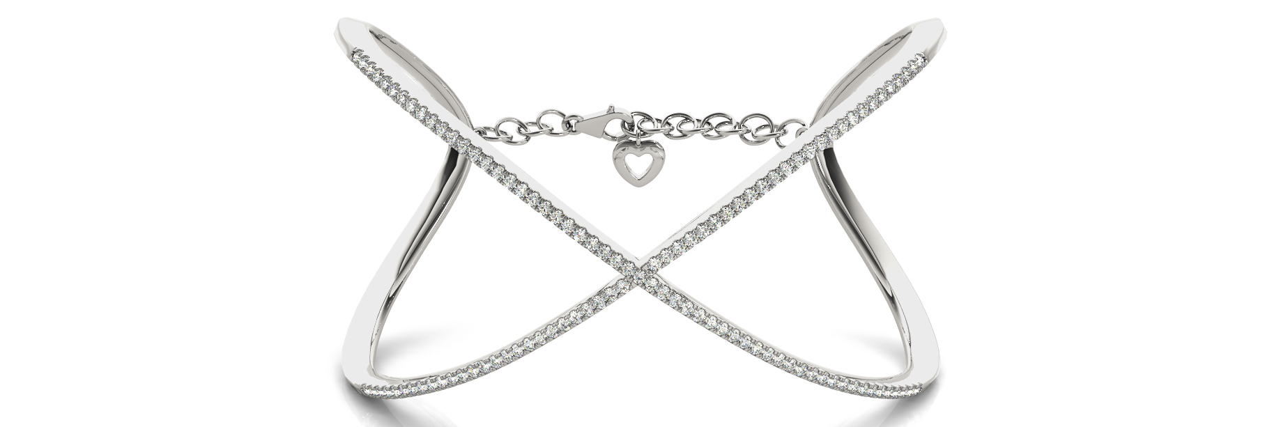 1 5/8 ct tw 14kt gold White Bracelet 109 - .015PT Round