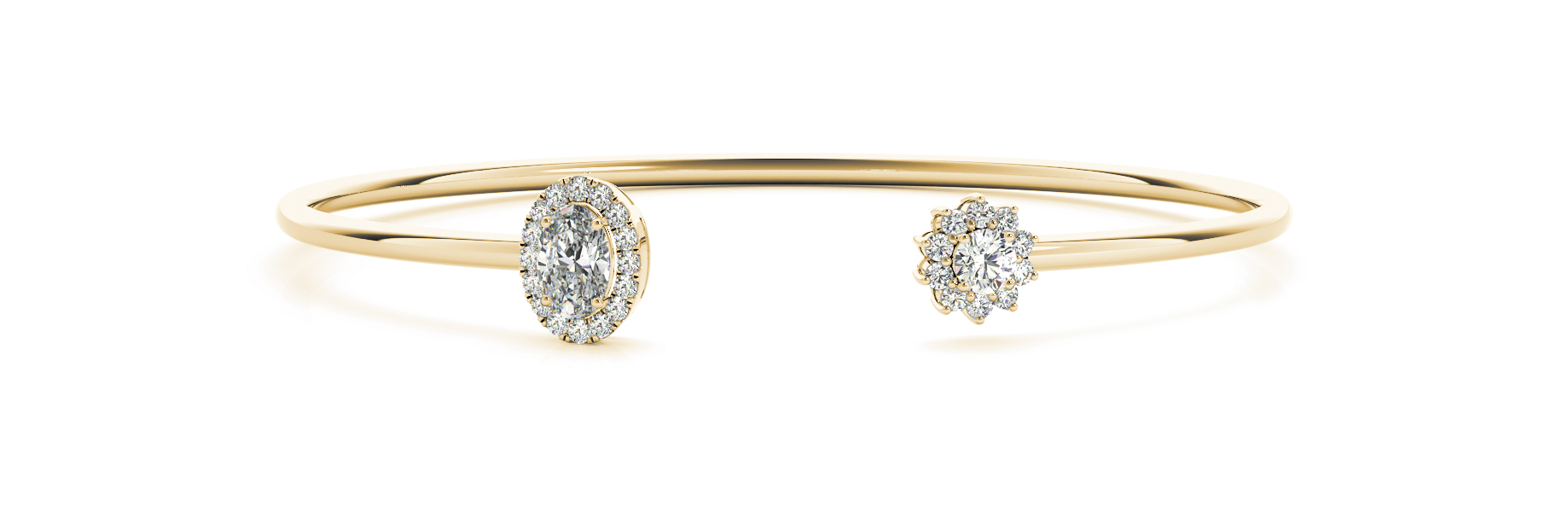 1 3/8 ct tw 14kt gold White Bracelet 1 - 7X5 Oval ,1 - .17PT Round ,10 - .015PT Round ,