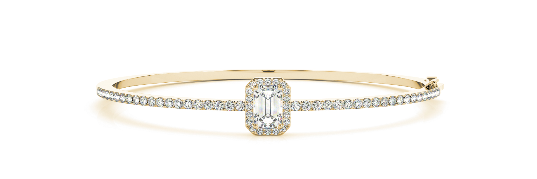 2 ct tw 14kt gold White Bracelet 1 - 7X5 Emerald ,38 - .025PT Round ,20 - .0075PT R
