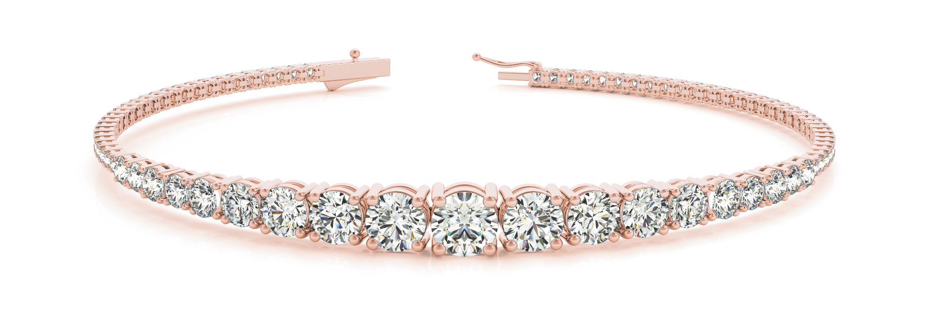 2 7/8 ct tw 14kt gold White Bracelet 1 - .35PT Round ,2 - .2PT Round ,2 - .15PT Round ,