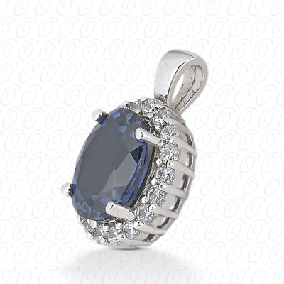 14KT  Color Stones 0.03 CT. PENDANTS
