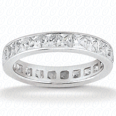 14KT Princess 0.90 CT. Eternity Wedding Bands