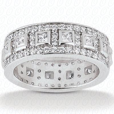14KT Combinations 1.69 CT. Eternity Wedding Bands