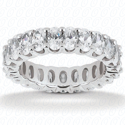 14KT Oval 4.00 CT. Eternity Wedding Bands