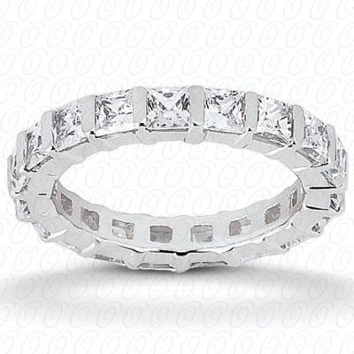 14KT Princess 1.15 CT. Eternity Wedding Bands