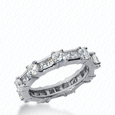14KT Combinations 2.00 CT. Eternity Wedding Bands
