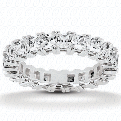 14KP Princess 3.40 CT. Eternity Wedding Bands
